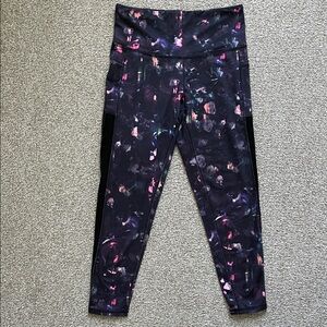 Champion Womens Black and Pink Printed Leggings